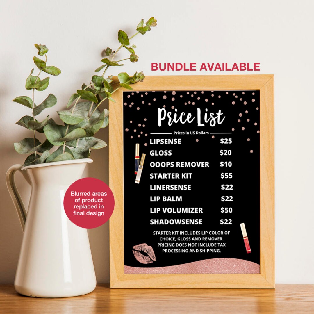 Lipsense US Price List, Lipsense, Lipsense Flyer, USA, Rose Gold ...