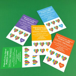 Rodan and Fields, Business Card, PC Referral Punch Card, Loyalty Card, RF, R and F, Digital
