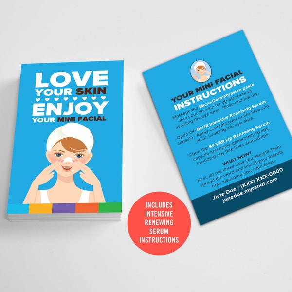 Printable Rodan And Fields Mini Facial Etsy Printable Rodan And Fields Mini Facial Etsy