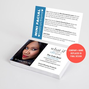 Rodan and Fields Business Cards / What If / CEO / Mini Facials / Instructions / Products / Regimen / Digital / DIY / Printable