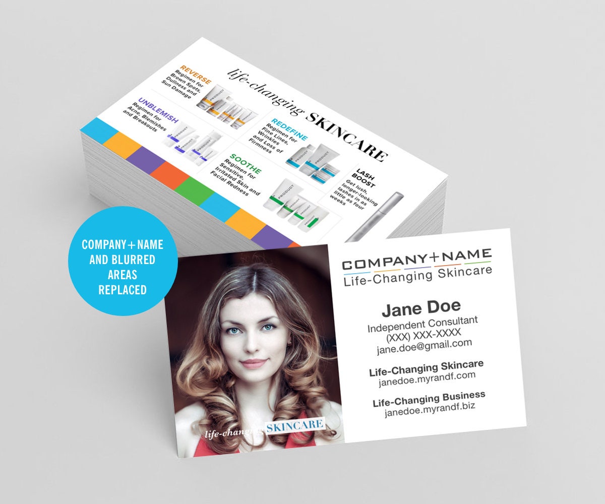 Rodan and Fields Business Cards, R and F Cards, RF, Rodan Business Card, Marketing, Branding, Printable, Digital
