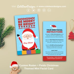 Custom R+F Christmas Themed Mini Facial Card (Business Card Size)