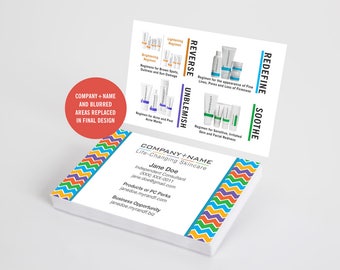 Rodan and Fields Business Cards, Chevron, R and F Cards, RF, Rodan Business Card, Marketing, Branding, Printable, Digital