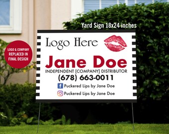 Lipsense Yard Sign, Lipsense Display, Lipsense Banner, Consultant Sign, Lipsense Trade Show, Digital, Printable