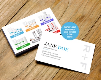 Rodan and Fields Business Cards, R and F Business Card, Rodan Fields Business Card with Regimens, Printable, Digital