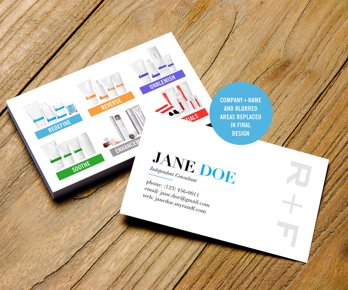 Rodan and Fields Business Cards, R and F Business Card, Rodan Fields  Business Card with Regimens, Printable, Digital In Rodan And Fields Business Card Template