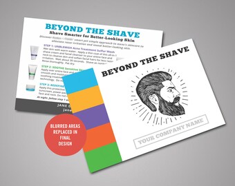 Rodan and Fields Postcards / Beyond The Shave / Mens skincare / Beards / Products / Instructions / Digital / DIY / Printable