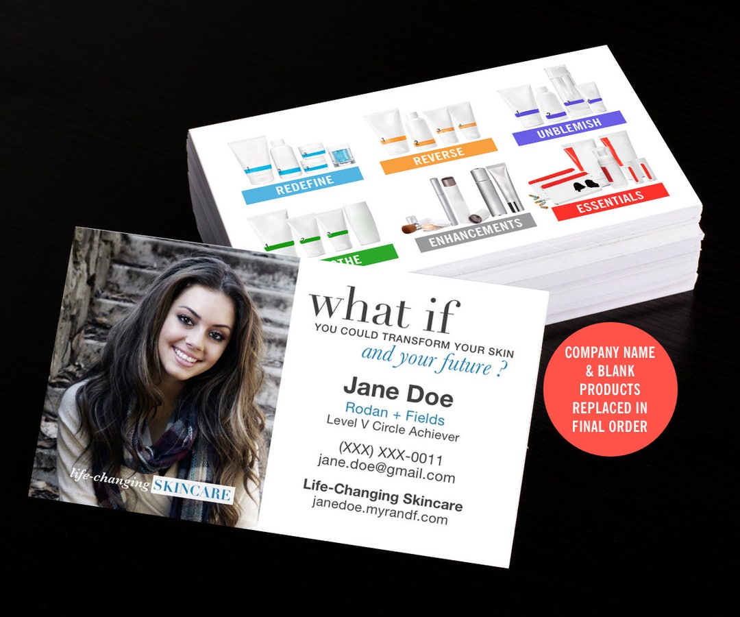 Rodan and Fields Business Cards, R and F Cards, RF, Rodan Business Card ...