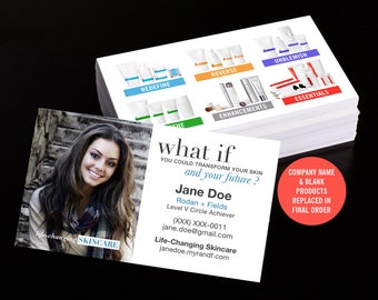 Rodan and Fields Business Cards, R and F Cards, RF, Rodan Business Card, Product Regimens, Printable, Digital