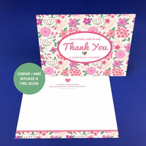 Rodan and Fields Dankeskarte, Pink Floral, Postkarten, Dankeskarte, Digital, druckbar