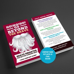 Rodan and Fields, Business Cards, Shave, Men, Beyond The Shave, Mens skincare, Instructions, Digital Printable