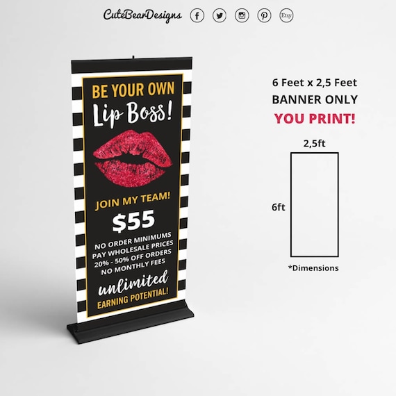 Lipsense Banner Lipsense Trade Show Banner Vertical Banner Etsy