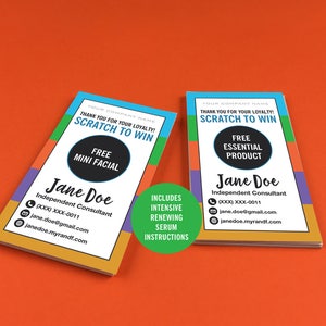 Rodan and Fields, Rodan + Fields, Scratch Card, Loyalty Card, R+F, RF, Digital