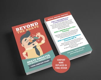 Rodan and Fields / Business Cards / Custom / Beyond The Shave / Mens skincare / Smarter Shave / Instructions / Digital / DIY / Printable