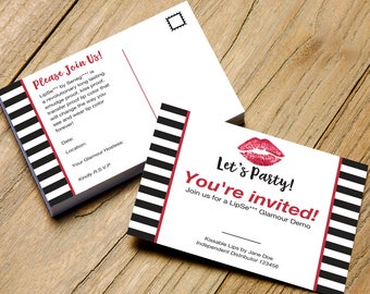 LipSense Invitation Card, LipSense Party Card, SeneGence International, LipSense Marketing, Distributor