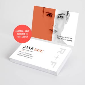 Tarjetas de visita de Rodan and Fields, tarjetas rf, tarjetas de consultor Randf, tarjeta de visita para el cuidado de la piel, rodan fields personalizada, digital