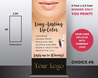 LipSense Banner, LipSense Trade Show Banner, Vertical Banner, Distributor Sign, Instant Download, Digital