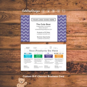 Custom R+F Chevron Business Card