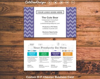 Custom R+F Chevron Business Card