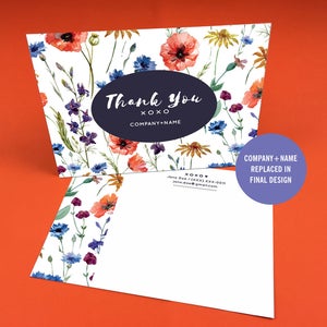 Rodan and Fields Postcards / Watercolor / Floral /  Thank You Card / Products / Love  / Digital / DIY / Printable