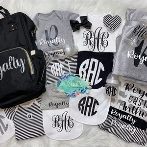 Large Personalized Baby Bundle | Take Me Home Set | Baby Shower Gift | Monogrammed Baby Clothes | Newborn Set