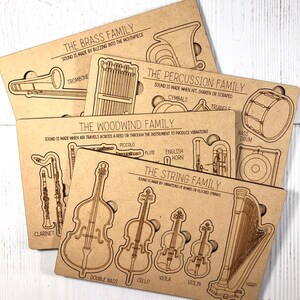 Orchestra instruments puzzle for music teachers, wooden puzzle, music puzzle, homeschool music, Families of the Orchestra