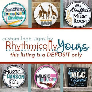 Custom Wooden Logo Sign Deposit, custom business logo signs, custom teacher signs, wooden sign