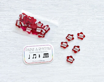 Music education product for music teachers, music game, rhythm composition activity, Paint a Rhythm sixteenth note add-on