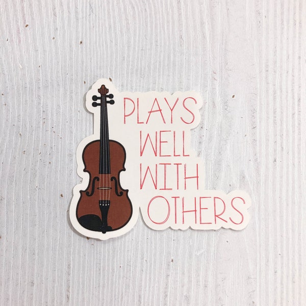 Sticker for music teacher, sticker for music teacher, glossy sticker, instrument sticker, viola or violin sticker