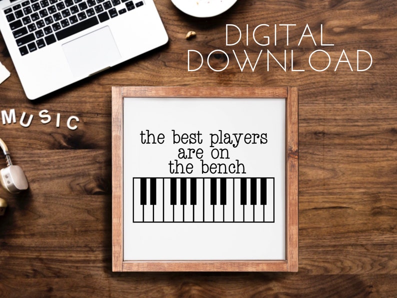 Download Piano svg for music teacher Best Players on the Bench svg | Etsy