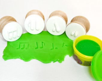 Compound meter music craft doughstamps for elementary classroom, music center, music manipulatives, Compound rhythm stamps