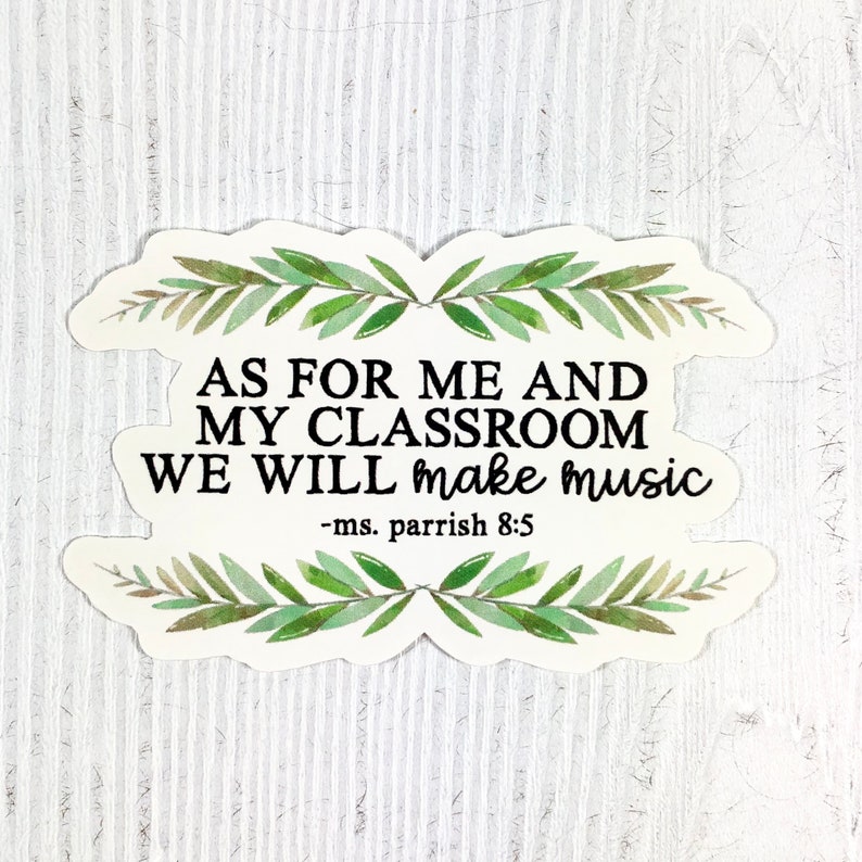 Custom Sticker for Music Teacher Glossy Sticker Music Etsy