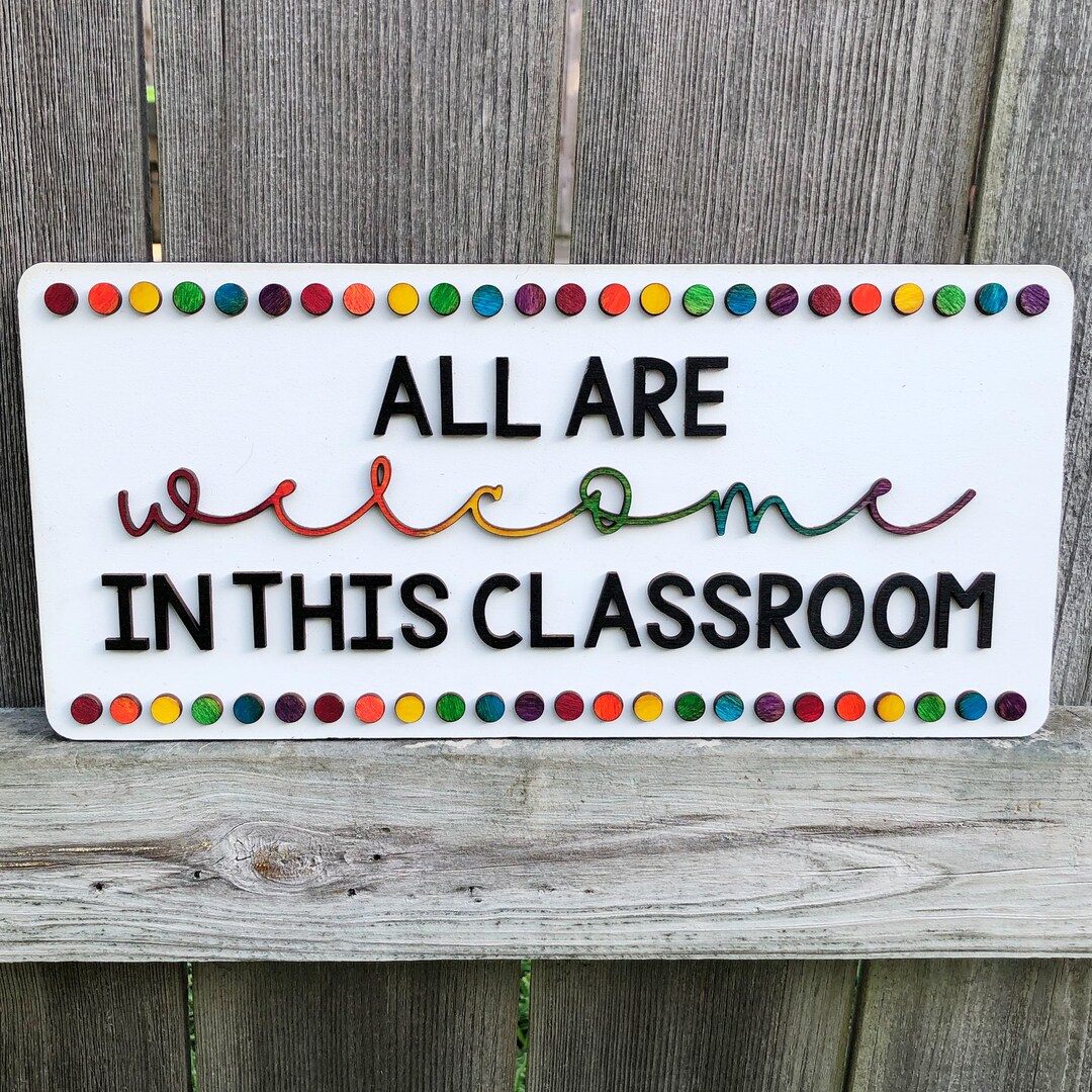 Classroom Wooden Sign, Rainbow Decor, Teacher Gift - Etsy