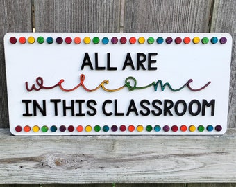 Wooden sign for teachers, wooden sign for classroom, decor for the classroom, rainbow sign, teacher gift