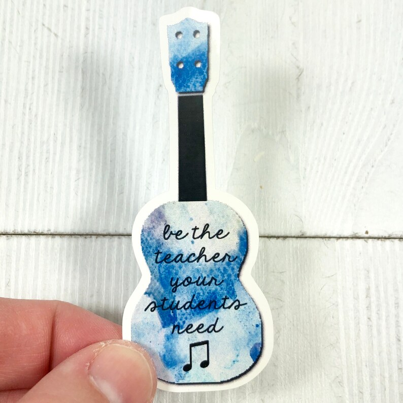 Small ukulele sticker for music teacher glossy sticker music etsy