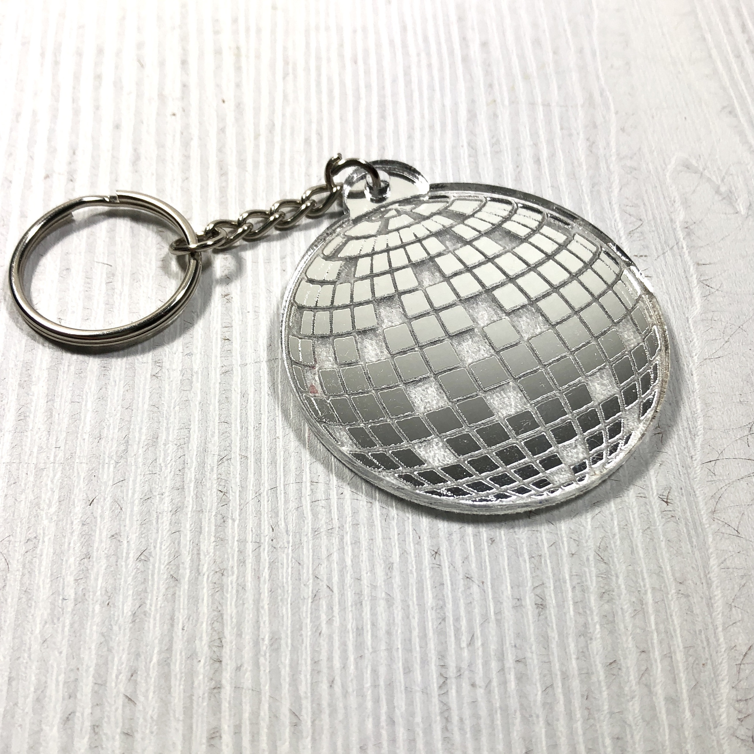 Acrylic Mirrored Disco Ball Keychain Keychain for Musician Etsy
