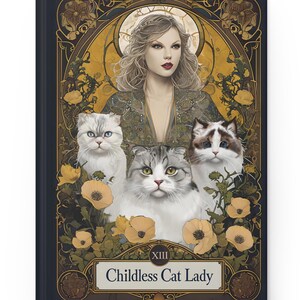 Childless Cat Lady Hardcover Journal, Cute Cat Lover Gift, Floral Cat Journal, Cat Mom Notebook, Pet Lover Stationery, Gift for Cat Owners