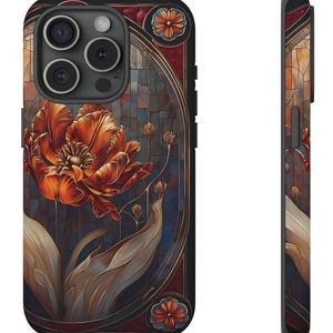 Floral Tough Phone Case, Stylish Flower Phone Cover, Artful Smartphone Protection, Unique Gift for Flower Lovers, Floral Design Cell Phone