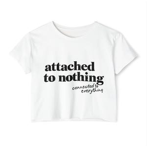 Top corto da festival da donna - Attaccato a niente, connesso a tutto - Maglietta corta, Maglietta squadrata, T-shirt