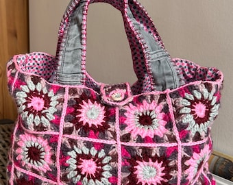 Borsa boho all'uncinetto