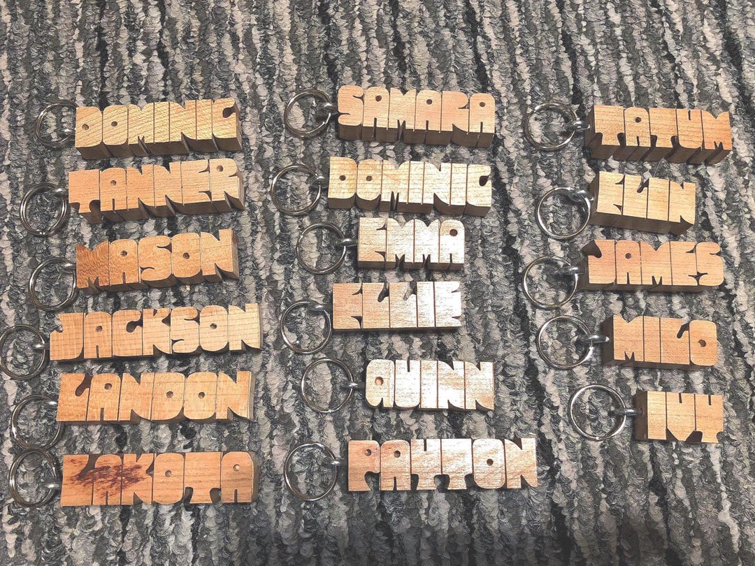 Woodspring Keychains Personalized Wood Keychain - Etsy