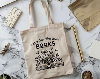 Book Tote Bag Bookish Canvas Tote Bag for Book Lovers Gift Reading Just One More Chapter Tote Bag Book Club Gifts Librarian Tote Bag