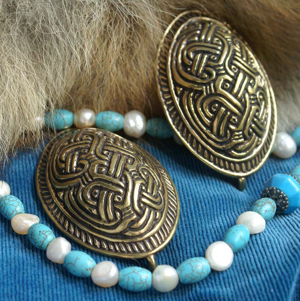 TWO oval brooches Viking Tortoise brooches Scandinavia Finland Etsy