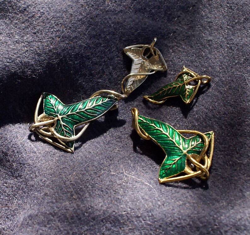 Elven green Leaf brooch. A gift from the elves. Wedding Etsy