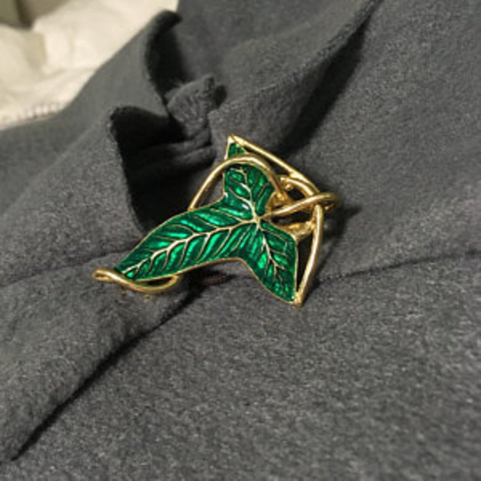 Elven green Leaf brooch. A gift from the elves. Wedding Etsy