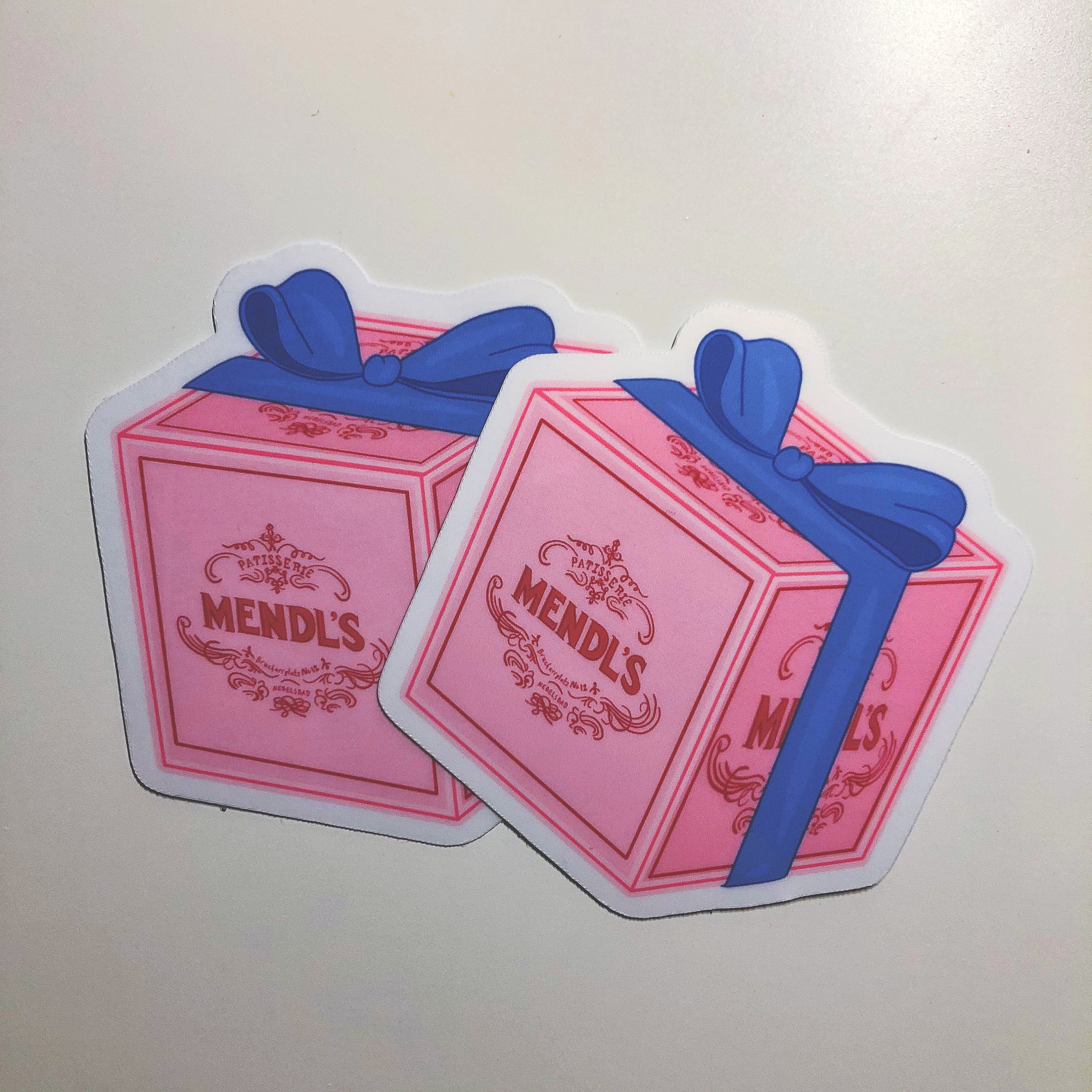 Mendls Pastry Box (Grand Budapest Hotel) Sticker for Sale by