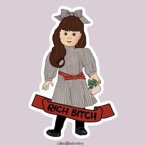 Adesivo impermeabile ispirato ad American Girl Samantha Parkington, Kitt, AG, laptop, borraccia, meme, adesivo divertente