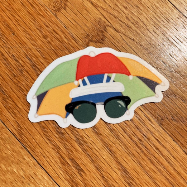 Umbrella Hat Sunglasses Sticker | Clubmasters | Summer Sticker | Summertime | Hydroflask | Cooler