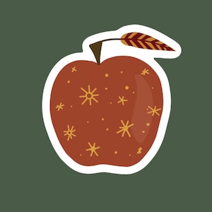 Fantastische rode opmerkelijke appel van Mr. Fox Bean | Wes Anderson | Hydroflask-sticker | Laptopsticker