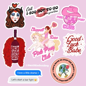 Chappell Roan Themed Sticker Pack, Waterproof Stickers